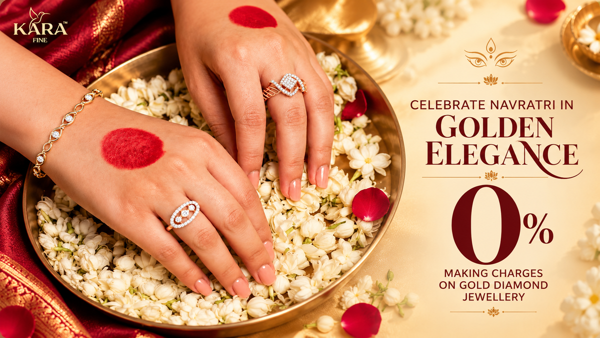 Celebrate Navratri in Golden Elegance with KARA FINE