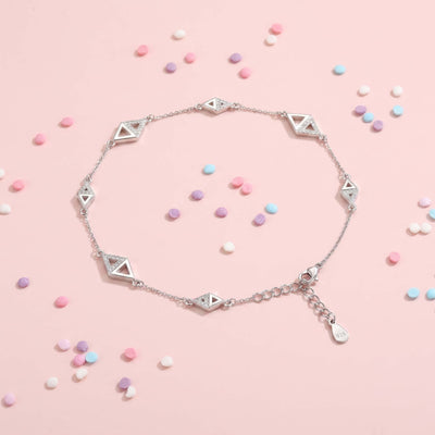 Diamond Link Elegance Anklet Duo