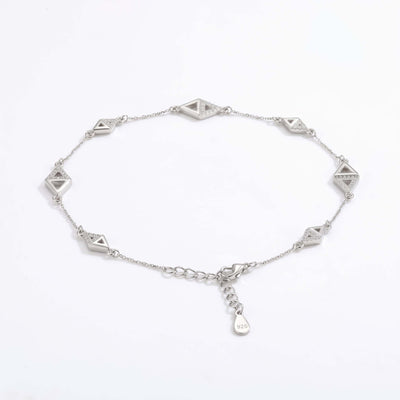 Diamond Link Elegance Anklet Duo