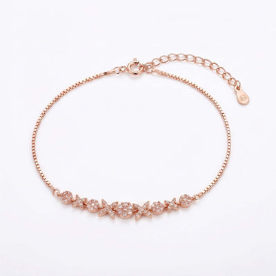 Blush Bloom Crystal Anklet Set