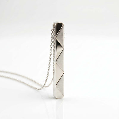 Geometric Origami Textured Sterling Silver Tie Clip