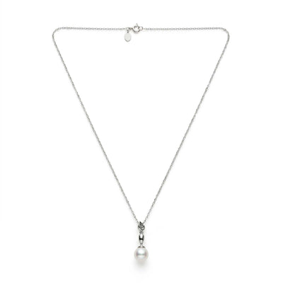 Elegant Bridal Sterling Silver Minimalist Pearl Necklace for Women