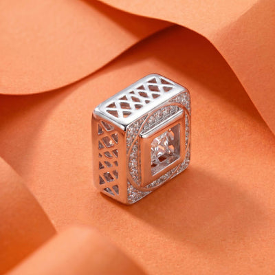 Imperial Solitaire Square Sterling Silver Men's Kurta Button Set