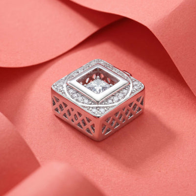 Imperial Solitaire Square Sterling Silver Men's Kurta Button Set