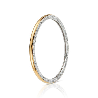 Flaneur 925 Silver Full Eternity Brilliant Zircon Bangles (Pair)