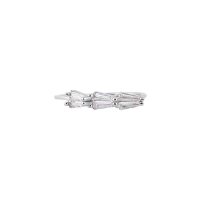 Baguette Trio Silver Ring