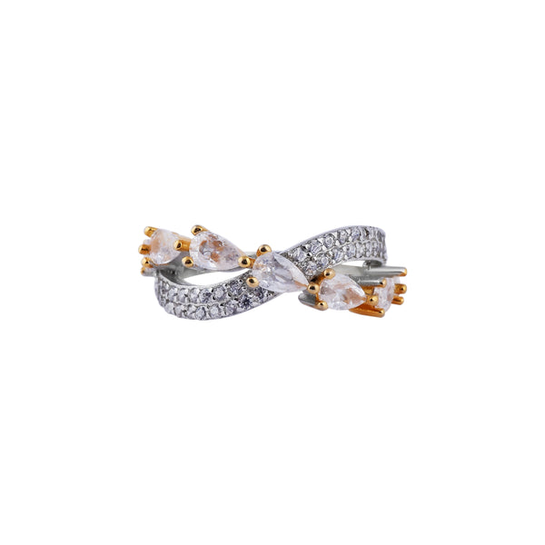 Pear Crisscross Ring - Flâneur Global® | FG | 925 Fine Silver Jewelry & Accessories