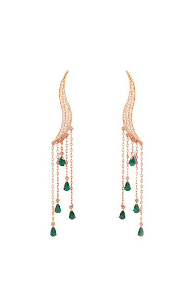 Green Gemstone Drop Earrings Nav