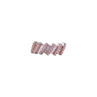 Zigzag Baguette CZ Two-Tone Ring for her