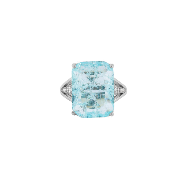 Rectangular Gemstone Accent Silver Ring for her - Flâneur Global® | FG | 925 Fine Silver Jewelry & Accessories