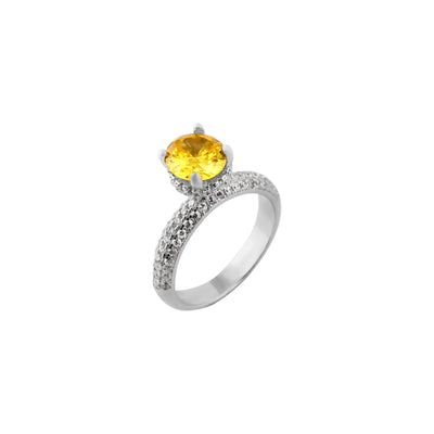 Octagon Gemstone  Detail Silver Ring for her