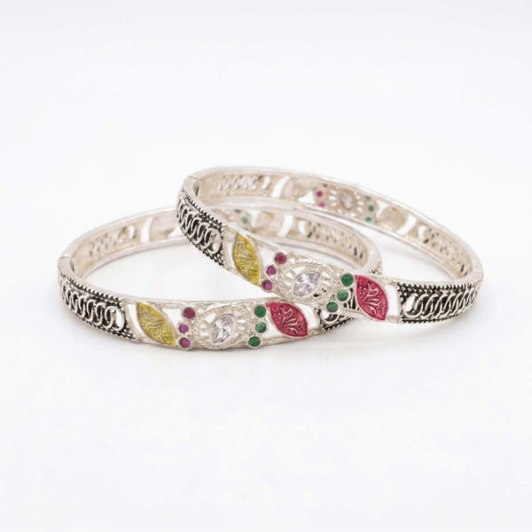 Artistic Enamel & CZ Vintage Style Bracelet for Women - Flâneur Global® | FG | 925 Fine Silver Jewelry & Accessories