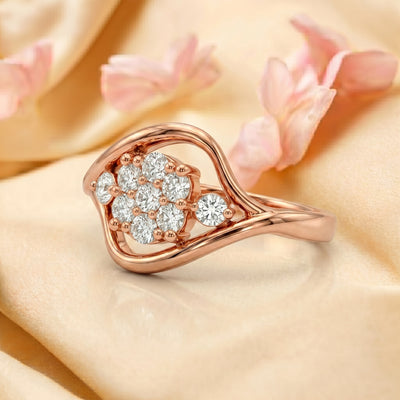 Whispering Flora Rose Gold Ring