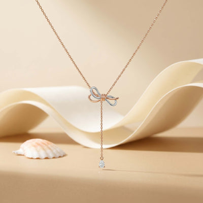 Sterling Silver Gold Tone Adjustable Necklace with Heart Crystal Charm