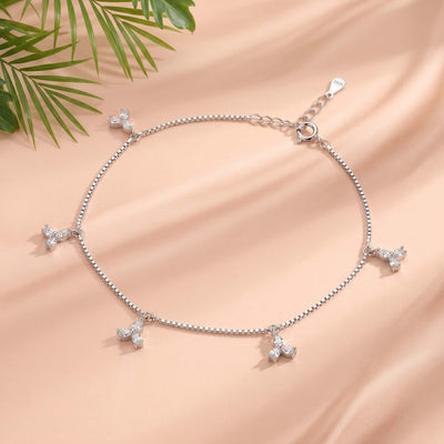 Celestial Angel Charm Layered Anklet Set