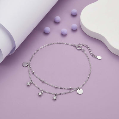 Starlight Drape Charm Anklet Set