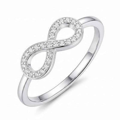 Infinity Spark Silver Ring
