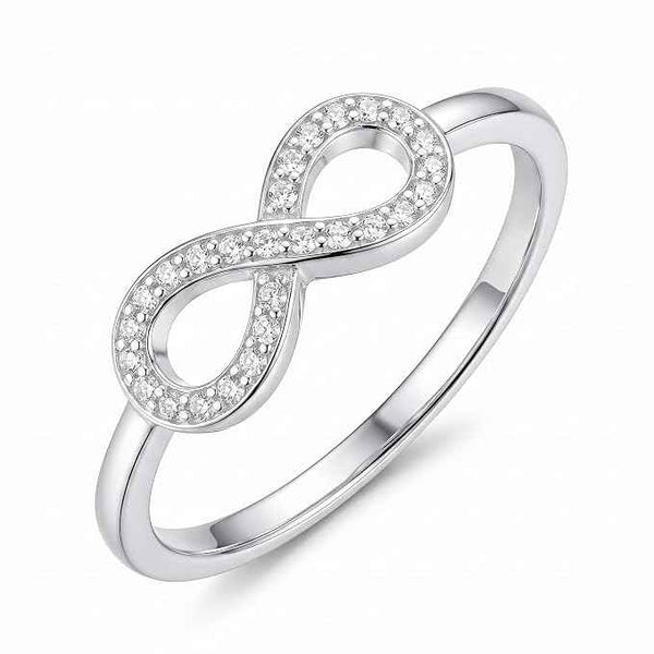 Infinity Spark Silver Ring
