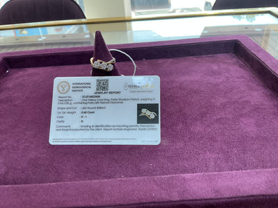Rose Gold Triple Cluster Natural Diamond Ring