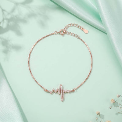 Rosé Pulse Spark Crystal Anklet