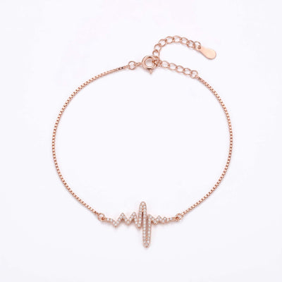Rosé Pulse Spark Crystal Anklet