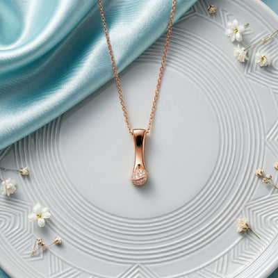 Crystal Drop Pendant Necklace for Women