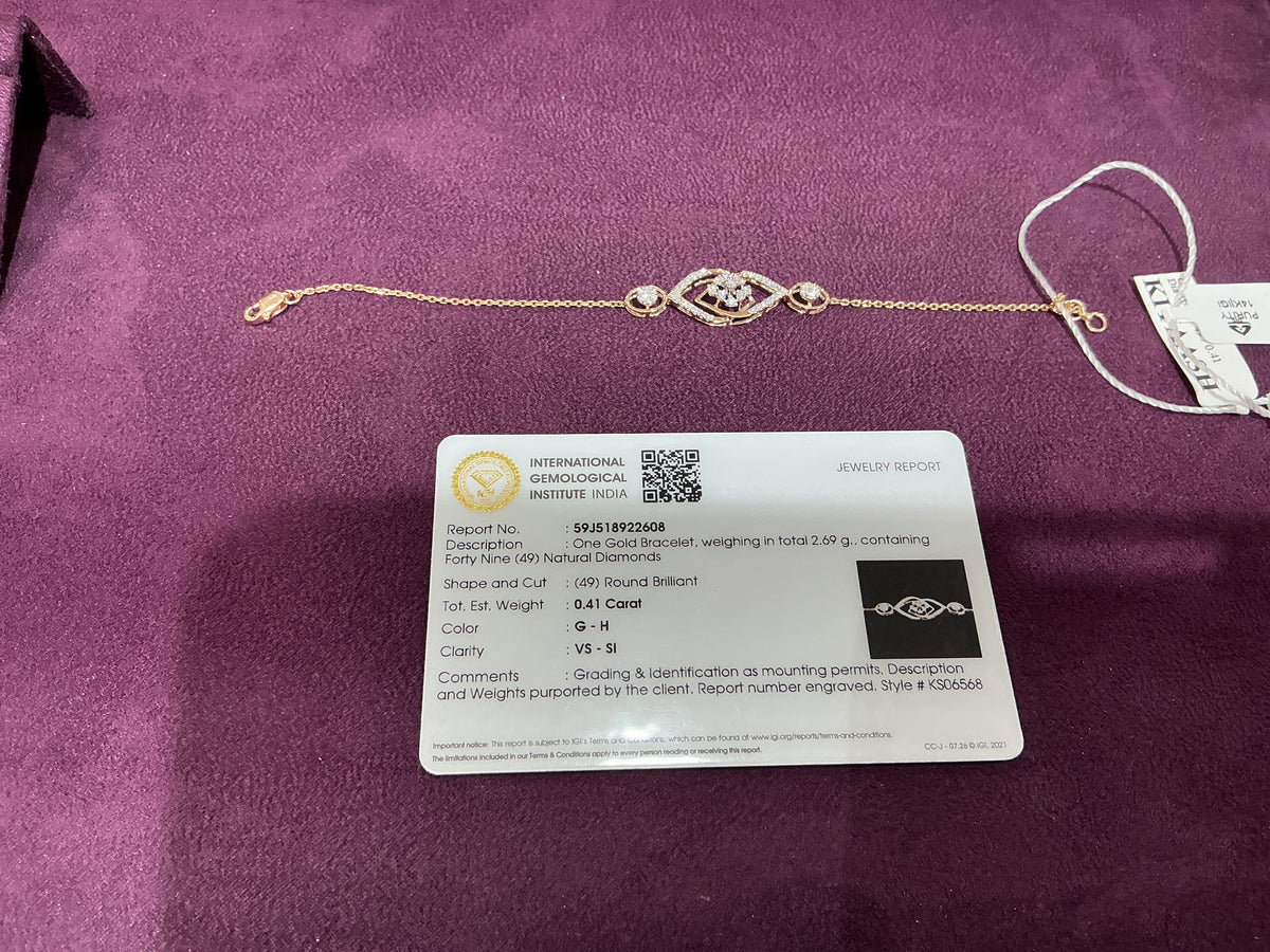 GOLD DIAMOND LADIES BRACELET