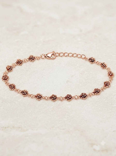 Golden Rosette Single Anklet