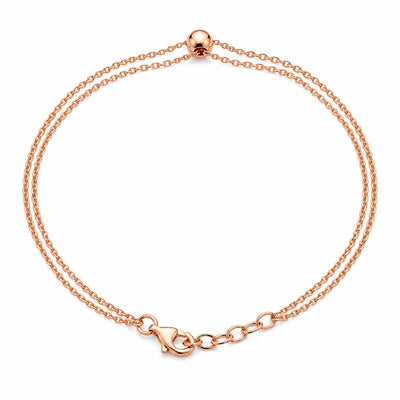Minimalist Double Chain Gold Anklet – Adjustable Layered Anklet for Women