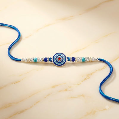 925 Silver Blue Star Rakhi – Kids Silver Rakhi