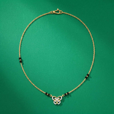 Natural Diamond Yellow Gold Mangalsutra