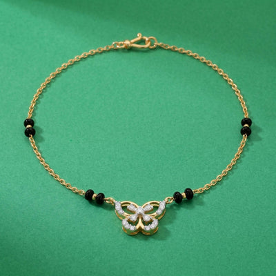 Natural Diamond Yellow Gold Mangalsutra