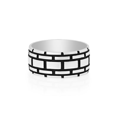 Geometric Design Ring Men's Bands