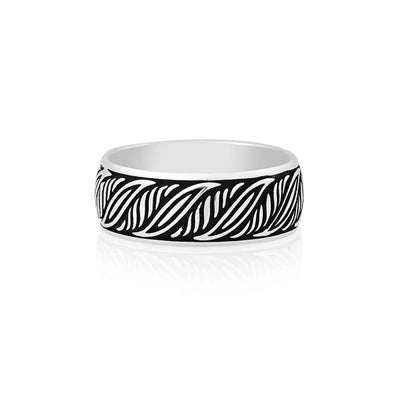 Sleek Curves Ring Men's Bands