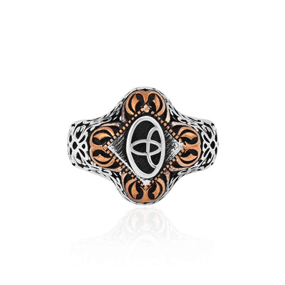 Toyota-Inspired Silver & Gold-Tone Statement Ring