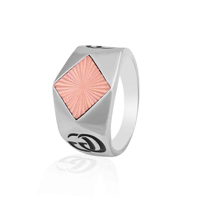 Dual-Tone Silver & Rose Gold Statement Ring