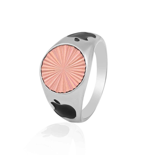 Silver Dual-Tone Radiance Ring - Flâneur Global® | FG | 925 Fine Silver Jewelry & Accessories