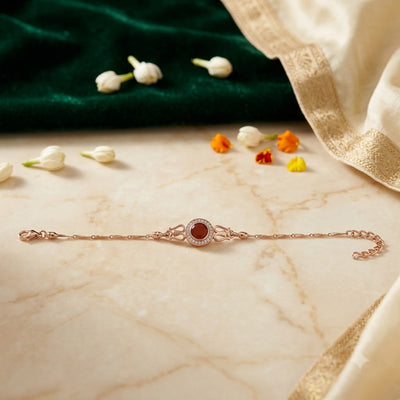 925 Silver Spiritual Rakhi – Elegant Sacred Motif Rakhi