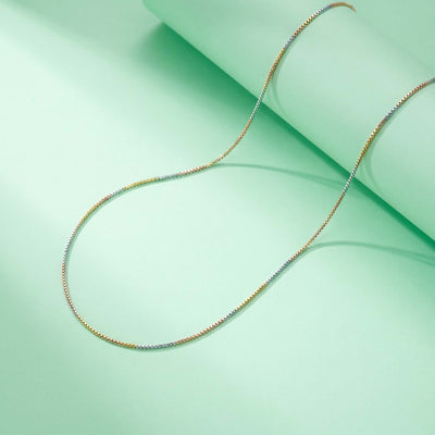 Elegant  Tone Fine Silver Chain with Gold and Silver Finish Adjustable Jewelry for Women