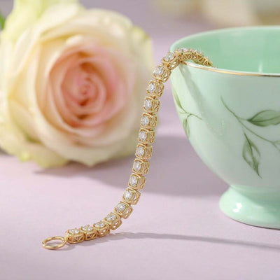 Natural Diamond Rose Gold Tennis Bracelet