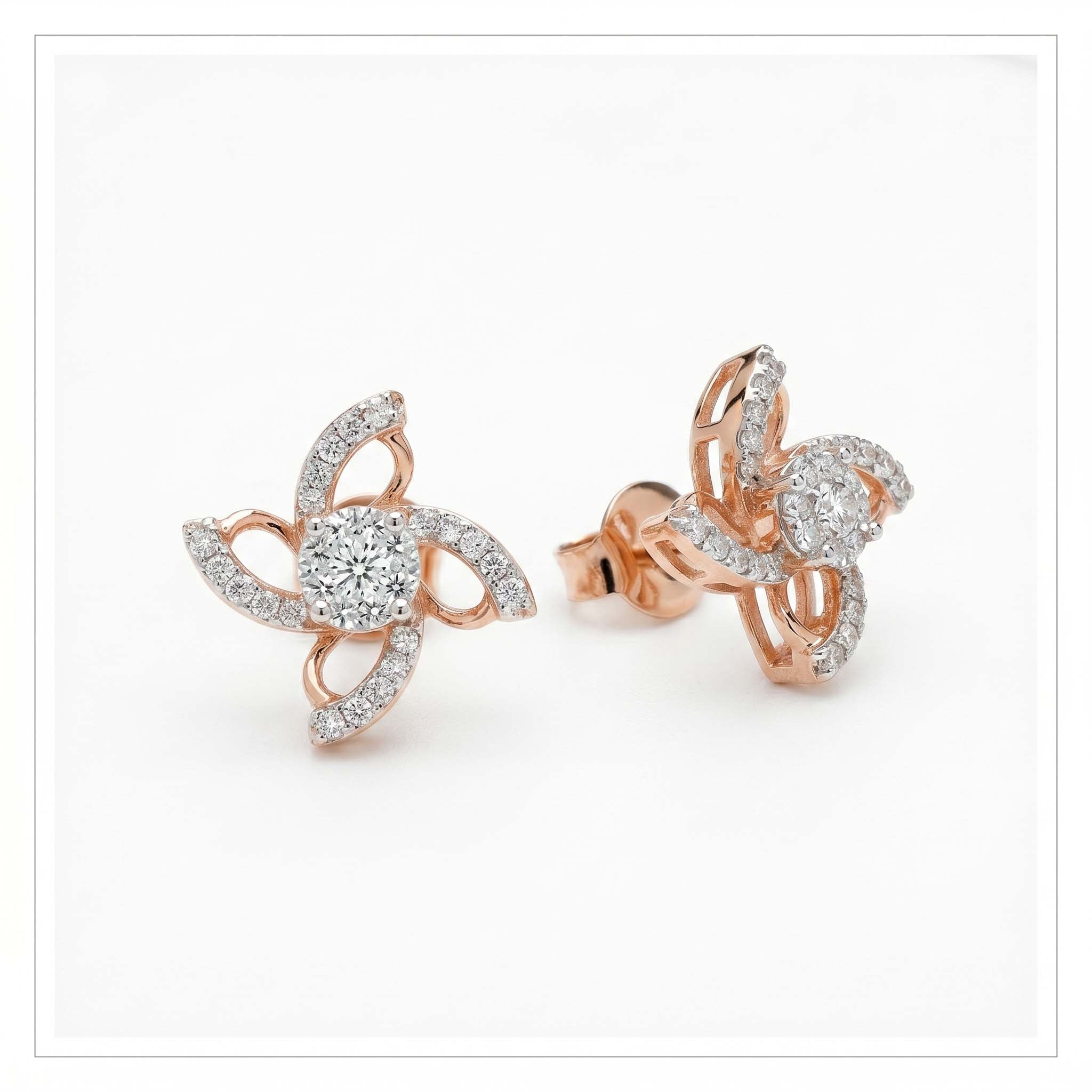 Vortex Pinwheel Diamond Studs