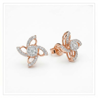 Vortex Pinwheel Diamond Studs