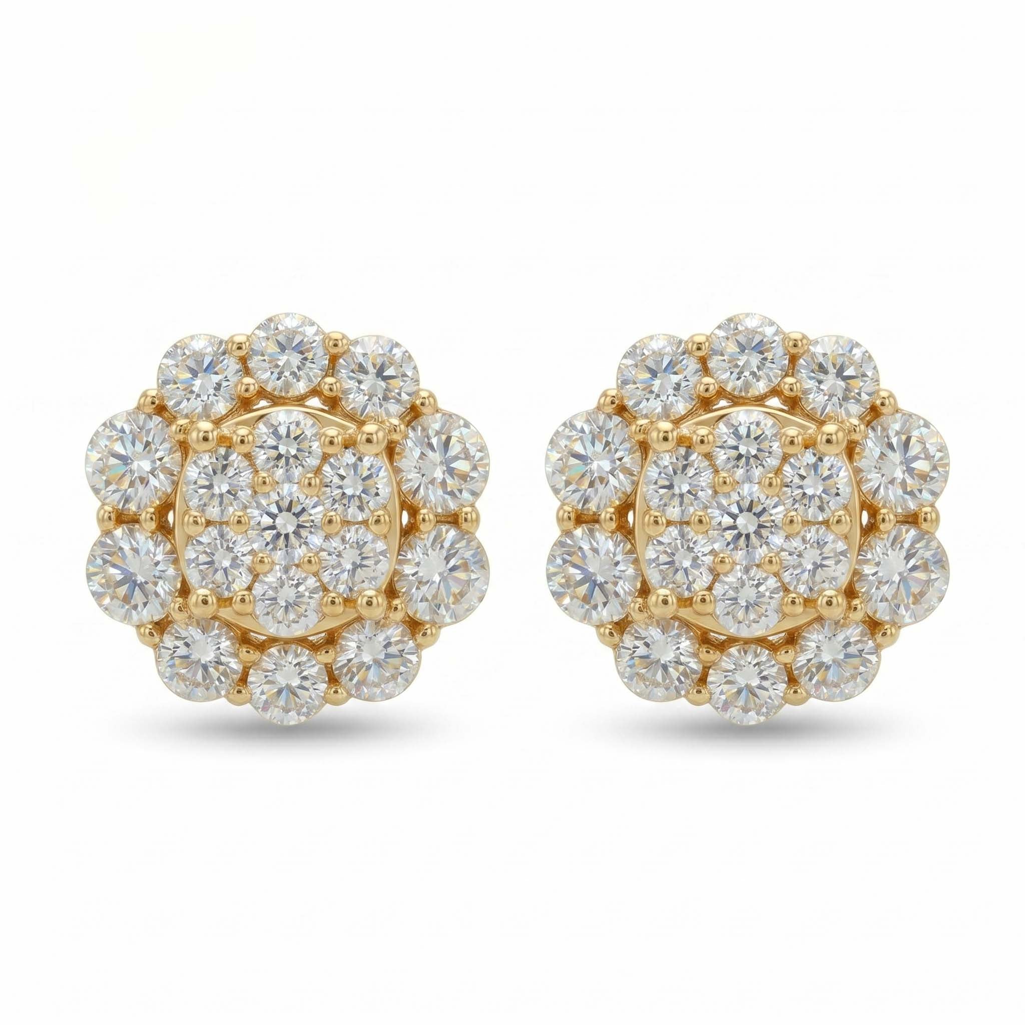 Velvet Blossom Yellow Gold Earrings