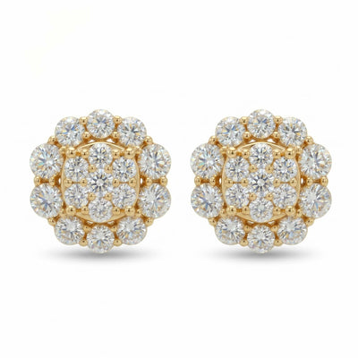 Velvet Blossom Yellow Gold Earrings
