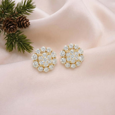 Velvet Blossom Yellow Gold Earrings