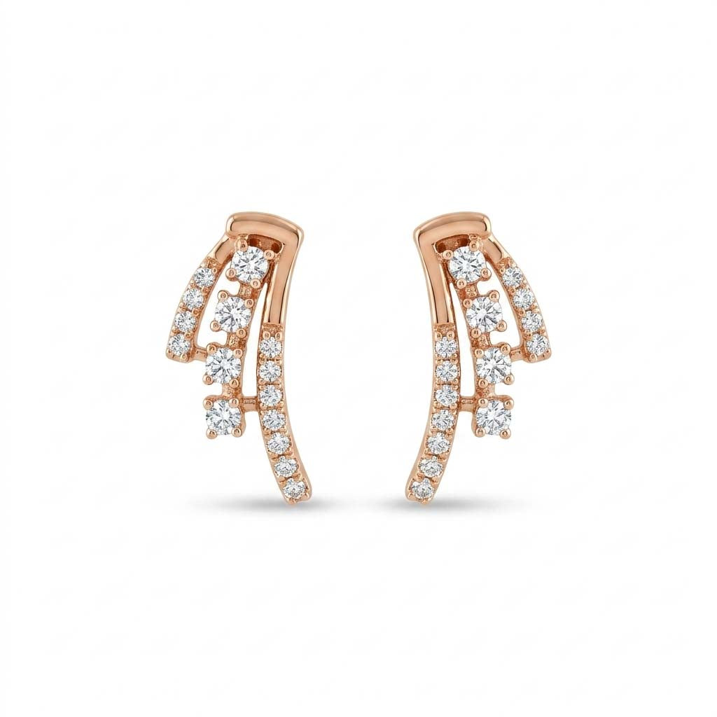 Cascading Wing Diamond Studs