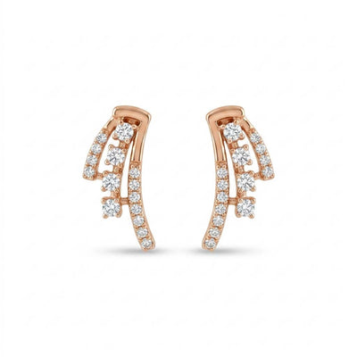 Cascading Wing Diamond Studs