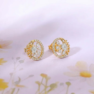 GOLD DIAMOND LADIES EARRING