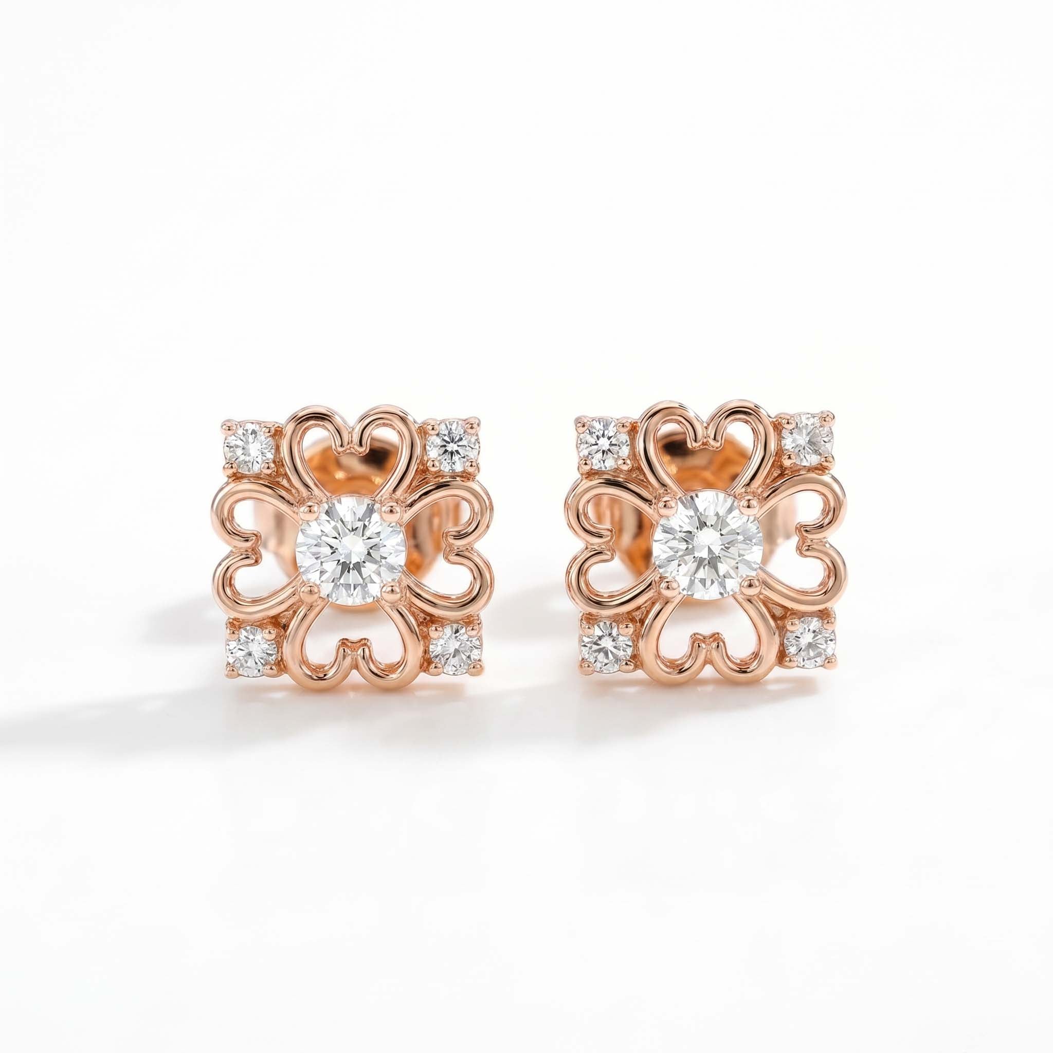 Enchanted Clover Diamond Studs
