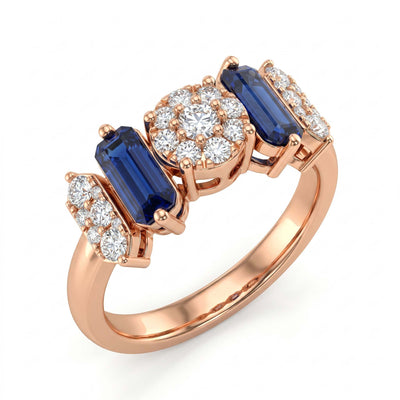 Royal Trio Rose Gold Ring